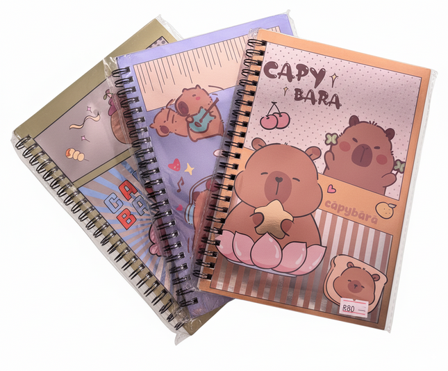 Set x 4 libretas Capibara