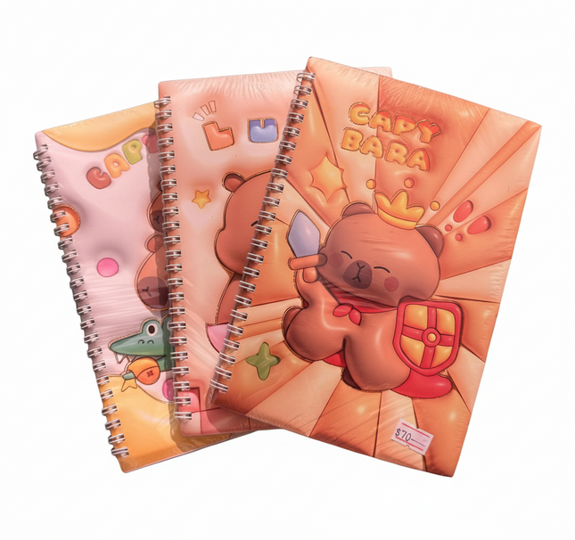 Libreta con Espiral Capibara 3D