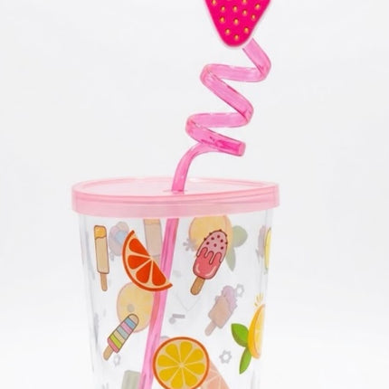 Vaso Sorbete de Frutas y Helado.