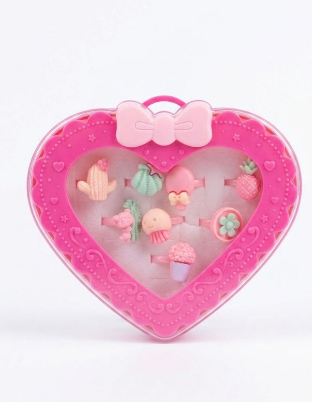 Cajita en forma de Corazón con Anillos.
