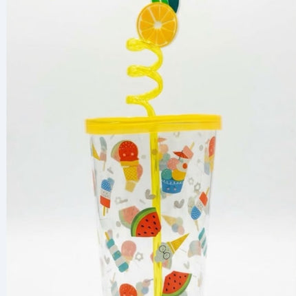 Vaso Sorbete de Frutas y Helado.